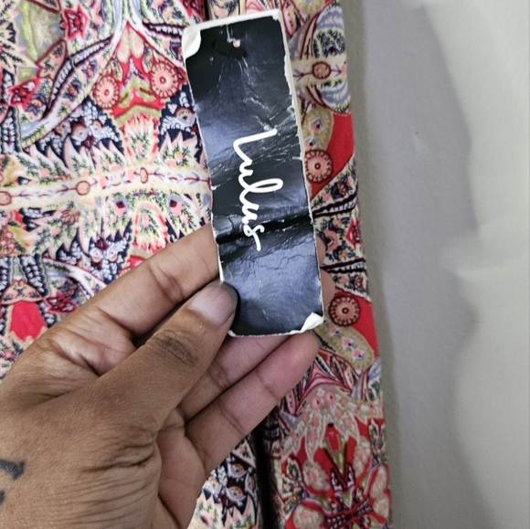 Lulus Design Major Red Print Swing Dress - Picture 3 of 10